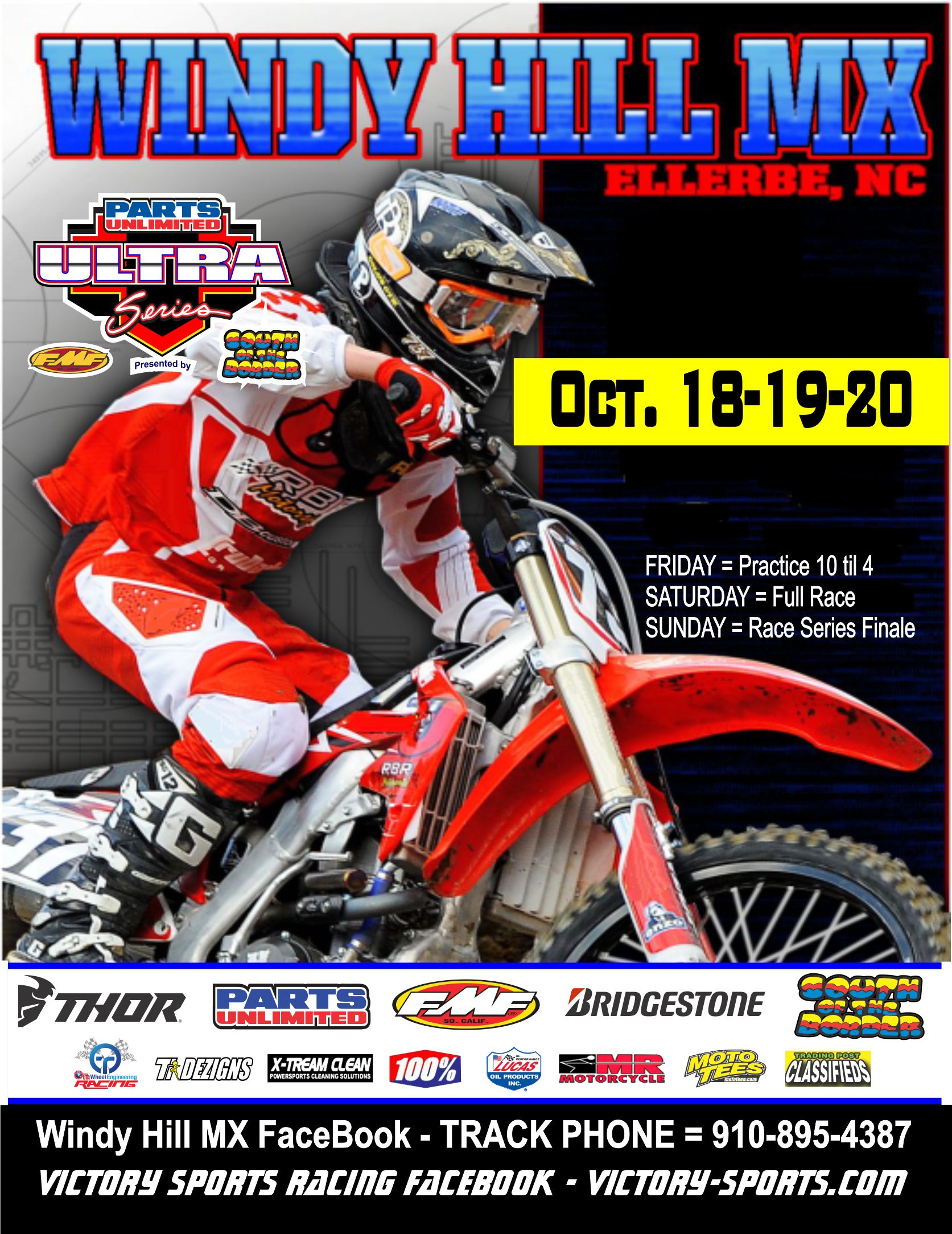 Windy Hill Sports Motocross Hosting the Parts Unlimited ULTRA Series